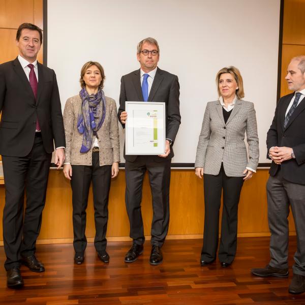 Entrega del diploma Wineries for Climate Protection